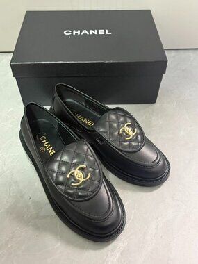 Chanel Women's Black Loafers